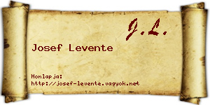 Josef Levente névjegykártya