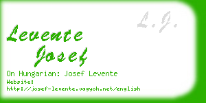 levente josef business card